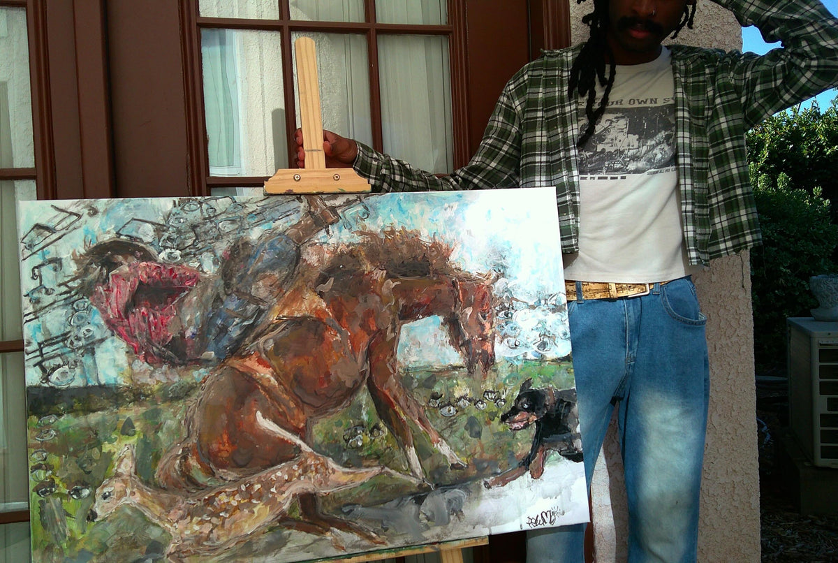“Horseback” Acrylic Painting (24x36in)