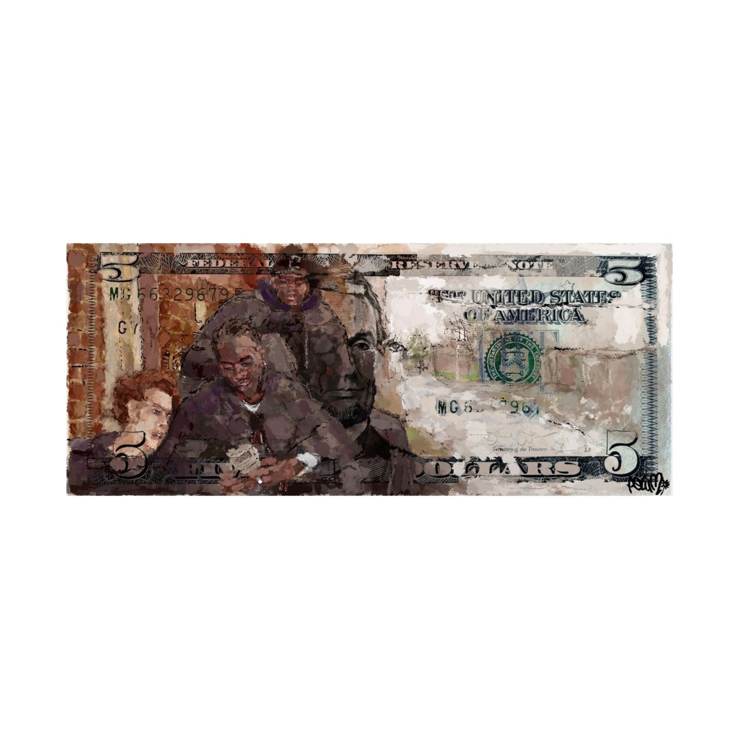 “The Wire” Dollar Bill Print (24x10)