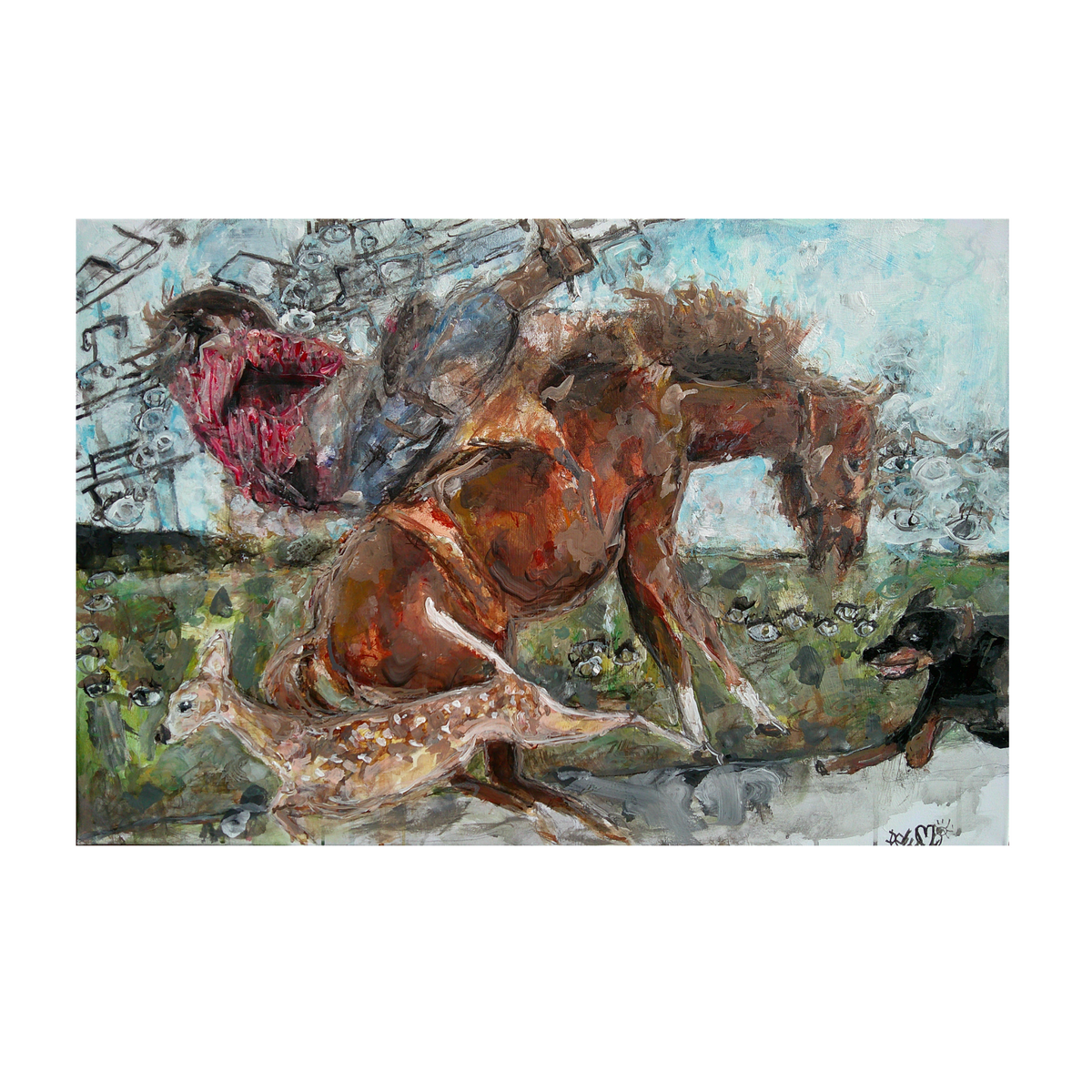 “Horseback” Acrylic Painting (24x36in)