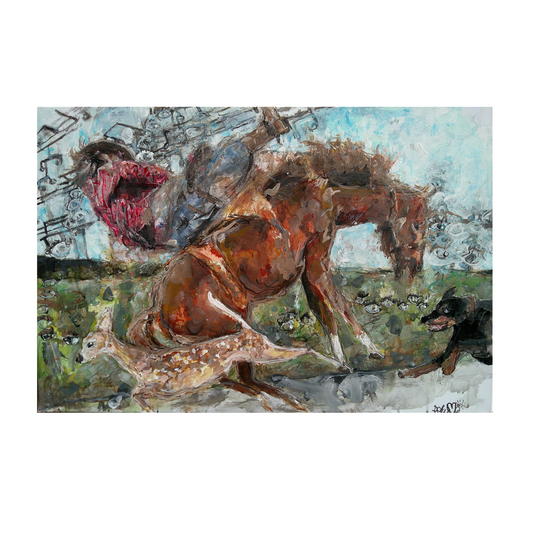 “Horseback” Acrylic Painting (24x36in)