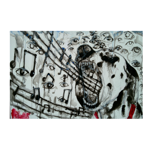 “Loud Dalmatian” Acrylic Painting (24x36in)