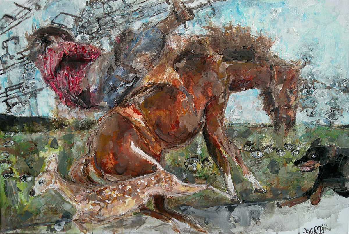 “Horseback” Acrylic Painting (24x36in)
